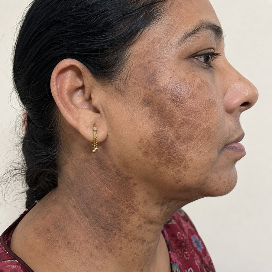 Melasma before homeopathic treatment