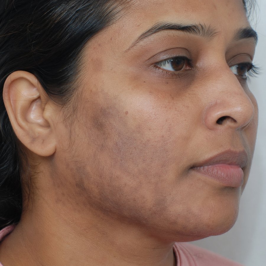 Facial Pigmentation before homeopathic treatment