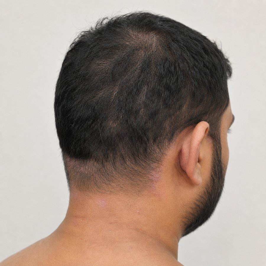 Scalp & Neck Psoriasis after homeopathic treatment